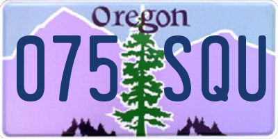 OR license plate 075SQU