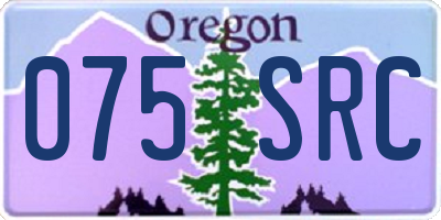 OR license plate 075SRC