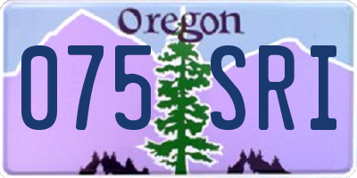 OR license plate 075SRI