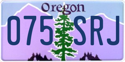 OR license plate 075SRJ