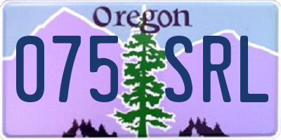 OR license plate 075SRL
