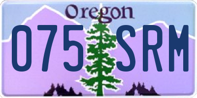OR license plate 075SRM