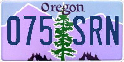 OR license plate 075SRN