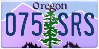 OR license plate 075SRS