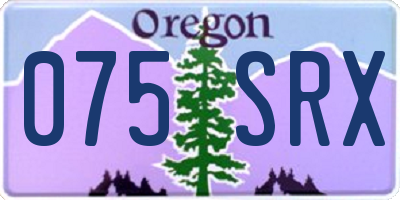 OR license plate 075SRX