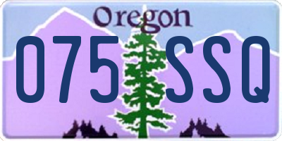 OR license plate 075SSQ