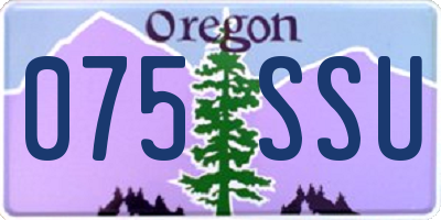 OR license plate 075SSU