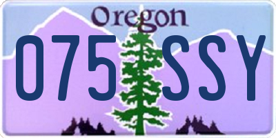 OR license plate 075SSY
