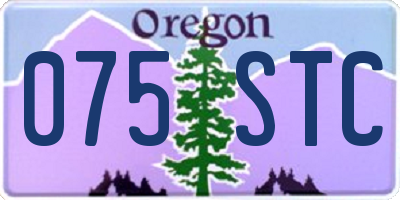 OR license plate 075STC