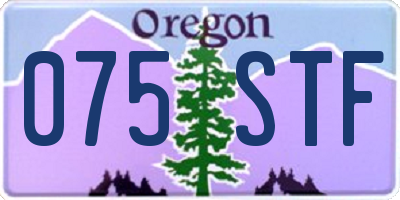 OR license plate 075STF