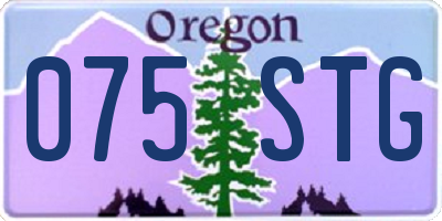 OR license plate 075STG