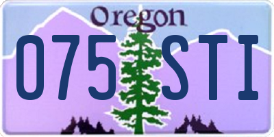 OR license plate 075STI