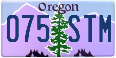 OR license plate 075STM
