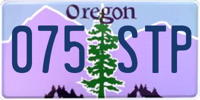 OR license plate 075STP