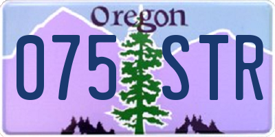OR license plate 075STR