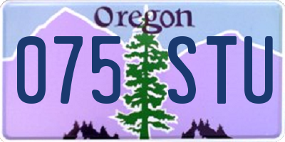 OR license plate 075STU
