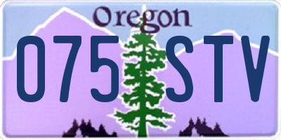 OR license plate 075STV