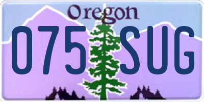 OR license plate 075SUG