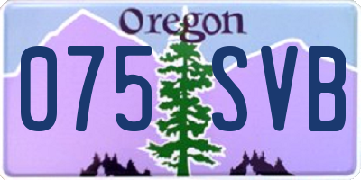 OR license plate 075SVB