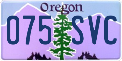 OR license plate 075SVC