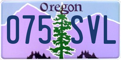 OR license plate 075SVL