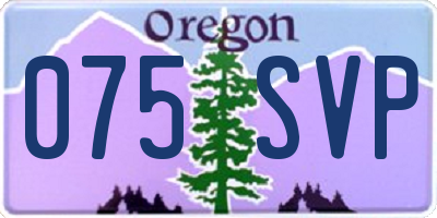 OR license plate 075SVP