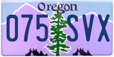 OR license plate 075SVX