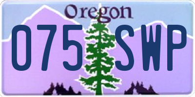 OR license plate 075SWP