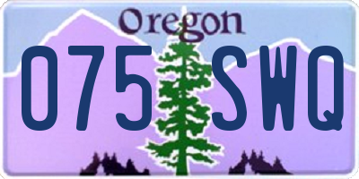 OR license plate 075SWQ