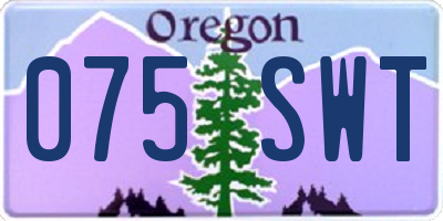 OR license plate 075SWT