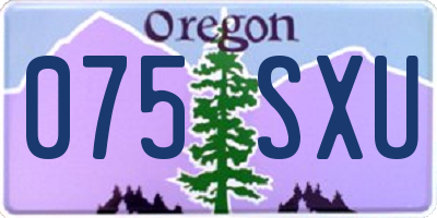 OR license plate 075SXU