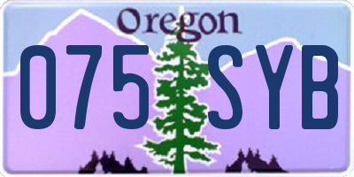 OR license plate 075SYB