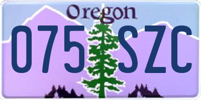 OR license plate 075SZC