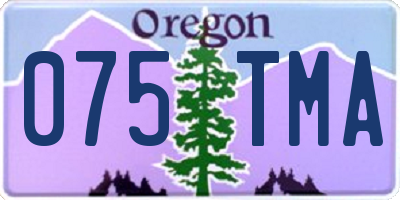 OR license plate 075TMA