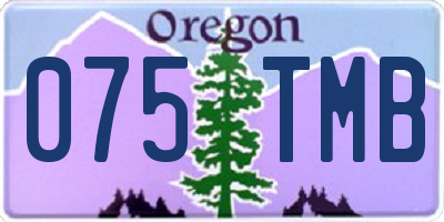 OR license plate 075TMB