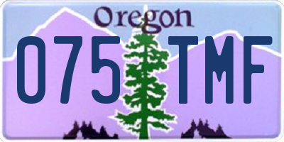 OR license plate 075TMF