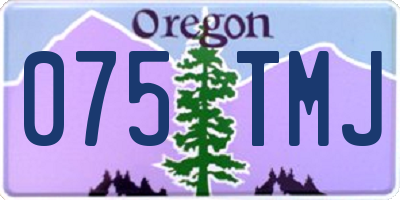 OR license plate 075TMJ