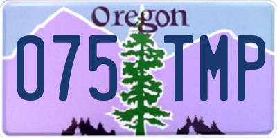 OR license plate 075TMP