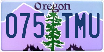 OR license plate 075TMU