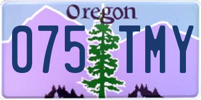 OR license plate 075TMY