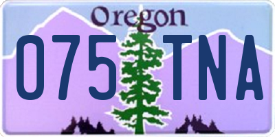OR license plate 075TNA