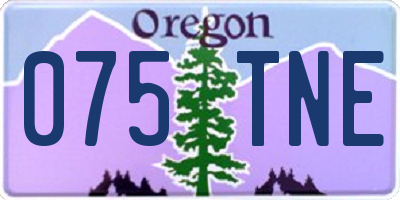 OR license plate 075TNE