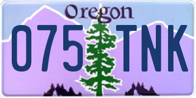OR license plate 075TNK