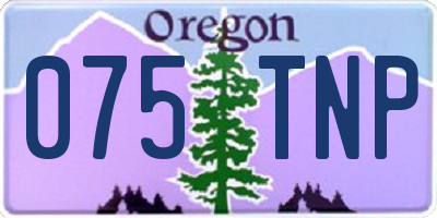 OR license plate 075TNP