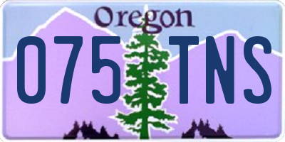 OR license plate 075TNS