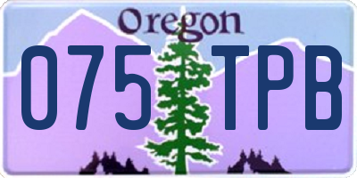 OR license plate 075TPB