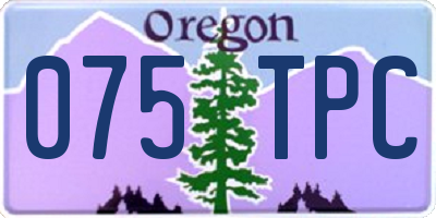 OR license plate 075TPC
