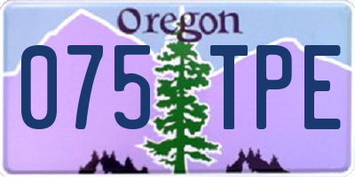 OR license plate 075TPE
