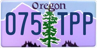 OR license plate 075TPP