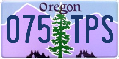 OR license plate 075TPS